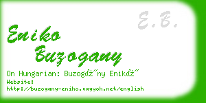 eniko buzogany business card